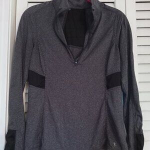 Dri More lightweight half zip pullover Size S dark gray with black mesh